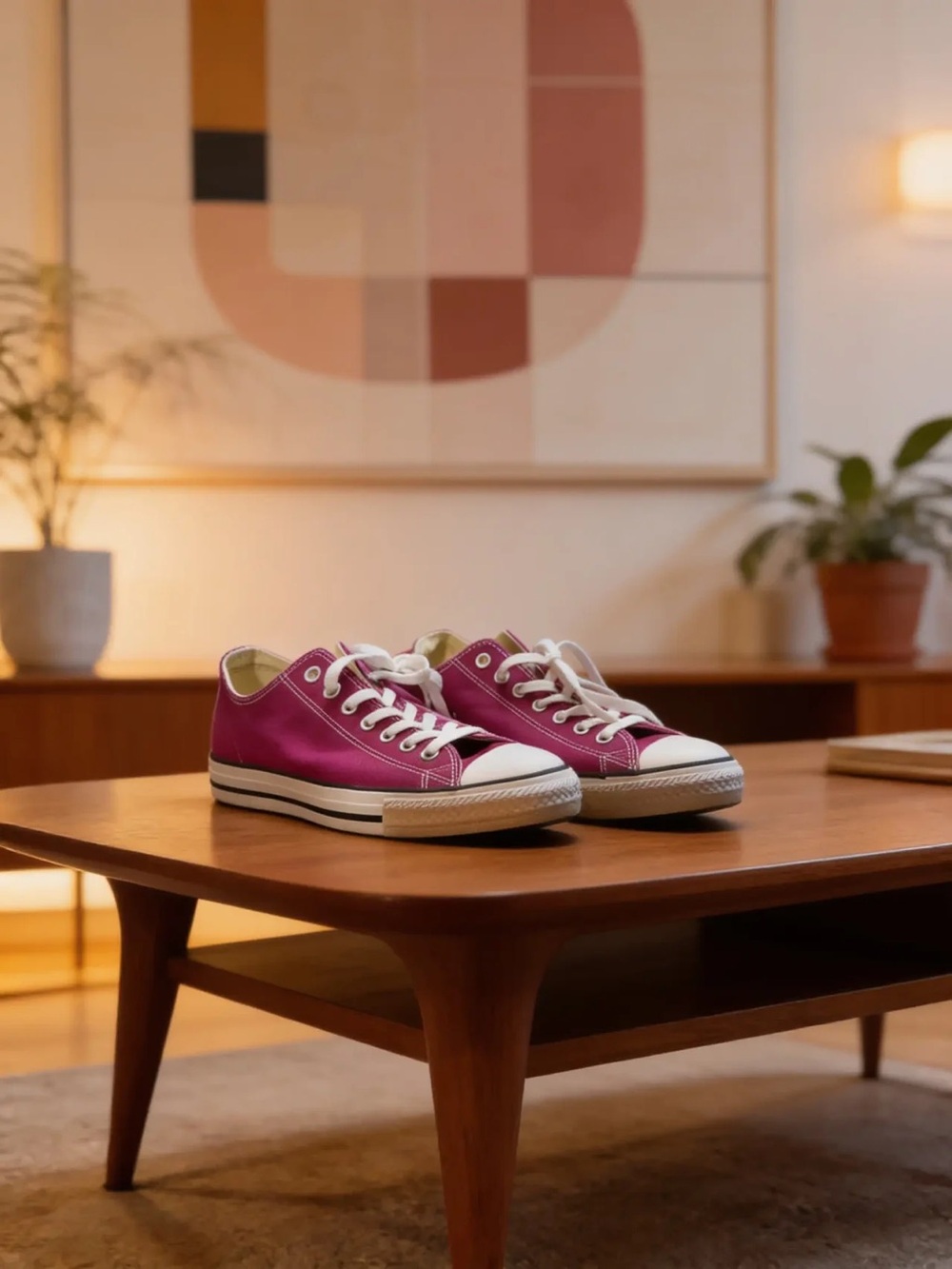 Converse All Star Unisex Purple/White Low Top Lace-Up Canvas Sneaker Rubber